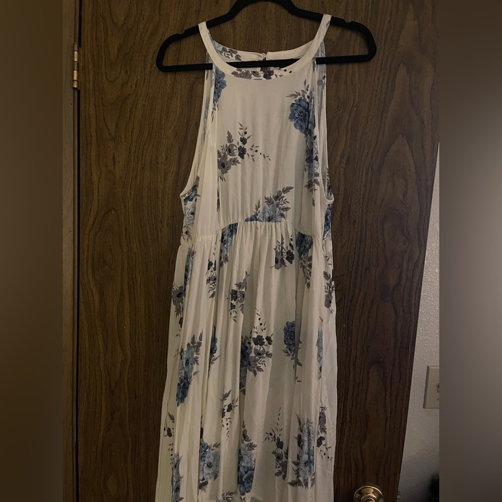 Torrid white floral high low dress